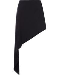 Alaïa - Asymmetric Wool Skirt - Lyst
