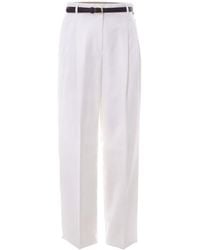 Max Mara - Studio Divo Pleated Belted Pants - Lyst