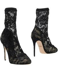 Dolce & Gabbana - Solid Color Ankle Boots - Lyst