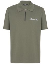 Balmain - Logo Embroidered Short-Sleeved Polo Shirt - Lyst