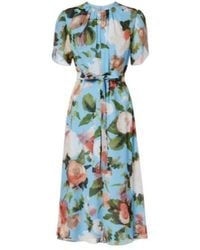 Erdem - Floral Silk Voile Midi Dress - Lyst