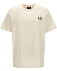 A.P.C. - Logo-Embroidered T-Shirt - Lyst