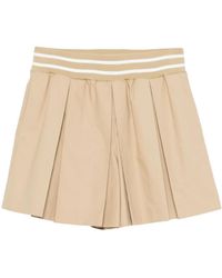 Moschino - Striped-Waistband Pleated Shorts - Lyst