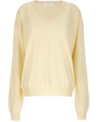 Sportmax - V-Neck Long-Sleeved Jumper - Lyst