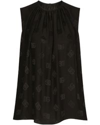 Dolce & Gabbana - Dg Jacquard Sleeveless Top - Lyst