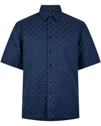 Givenchy - Monogram Short Sleeve Shirt - Lyst