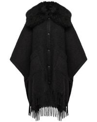 Moncler - Fringed Pocket Cape - Lyst