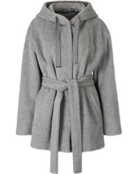 Herno - Tie-Waist Hooded Coat - Lyst