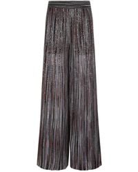 Missoni - Wide-Leg Striped Knitted Trousers - Lyst
