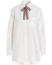 Thom Browne - Rwb Bow-Tie Detail Long-Sleeve Shirt - Lyst