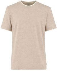 Eleventy - Contrast Trim Short Sleeve T-Shirt - Lyst