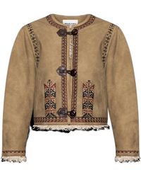 Isabel Marant - Cely Embroidered Fleece Jacket - Lyst