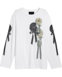 Simone Rocha - Printed Long Sleeved T-Shirt - Lyst