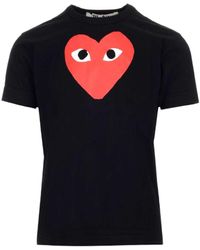COMME DES GARÇONS PLAY - Comme Des Garçons Play Heart Printed Crewneck T-Shirt - Lyst