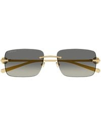 Gucci - Eyewear Rimless Rectangular Sunglasses - Lyst