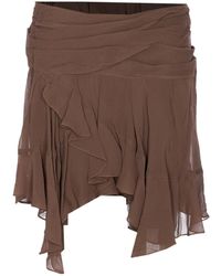 Isabel Marant - Flounced Asymmetric Mini Skirt - Lyst