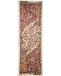 Etro - Cashmere And Silk Scarf With Paisley Print - Lyst
