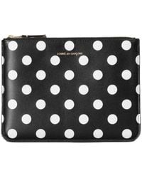 Comme des Garçons - Comme Des Garçons Wallet Polka Dot Printed Zipped Wallet - Lyst