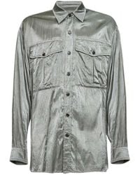 Dries Van Noten - Long-Sleeved Satin Shirt - Lyst