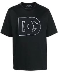 Dolce & Gabbana - Embossed Logo T-Shirt - Lyst