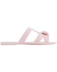 Ferragamo - New Vara Plate Slides - Lyst