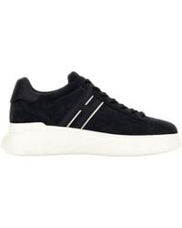 Hogan - Leather Sneakers With Logo-Embellished Side Panels - Lyst