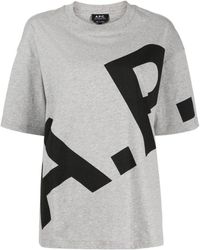 A.P.C. - Lisandre Crewneck T-Shirt - Lyst
