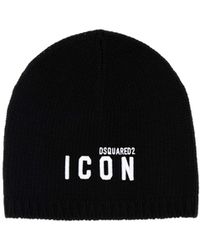 DSquared² - Logo Embroidered Beanie - Lyst