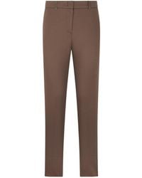 Peserico - High-Waist Straight-Leg Pants - Lyst