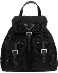 Prada - Enamel Triangle-Logo Backpack - Lyst