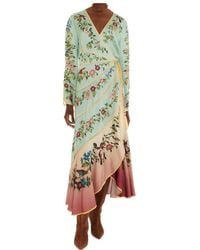 FARM Rio - Birds Tree Long Sleeve Maxi Dress - Lyst