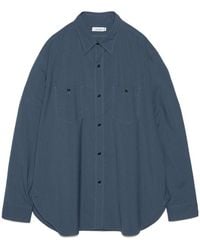 Nanamica - Wool Blend Poplin Shirt - Lyst