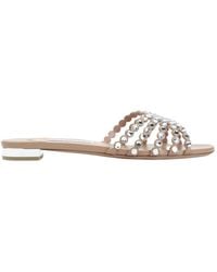 Aquazzura - Tequila Crystal-Embellished Sandals - Lyst