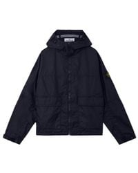 Stone Island - Logo Patch Hooded Jacket - Lyst