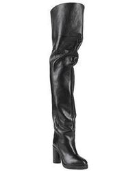 Isabel Marant - Round Toe Tall Leather Boots - Lyst