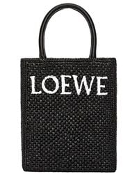 Loewe - Logo-Embroidered Woven Tote Bag - Lyst