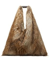 MM6 by Maison Margiela - Fur-Effect Classic Japanese Shoulder Bag - Lyst