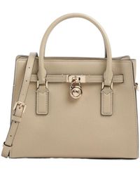 MICHAEL Michael Kors - Hamilton Logo-Padlock Pebbled-Leather Tote Bag - Lyst