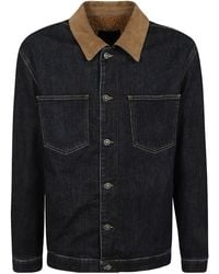 Dondup - Denim Jacket With A Corduroy Collar - Lyst