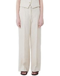 Weekend by Maxmara - Malizia Pressed-Crease Pallazo Pants - Lyst