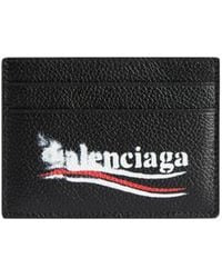 Balenciaga - Political Stencil Logo Printed Card Holder - Lyst