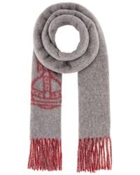 Vivienne Westwood - Double Face Fringed Scarf - Lyst