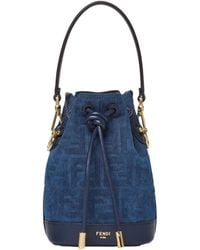 Fendi - Mon Tresor Ff Jacquard Bucket Bag - Lyst