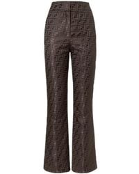 Fendi - Ff Jacquard High-Waist Ski Trousers - Lyst