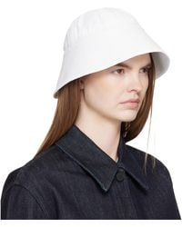 Jil Sander - Off- Linen Bucket Hat - Lyst