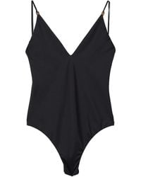 Miu Miu - Sleeveless V-Neck One-Piece Swimsuit - Lyst