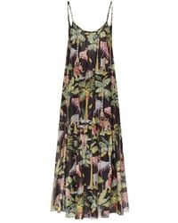 RED Valentino - Red Graphic Printed Scoop-Neck Dress - Lyst