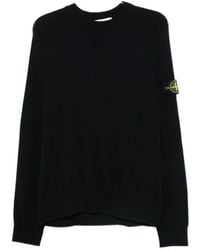 Stone Island - Logo Patch Crewneck Sweater - Lyst