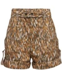 Isabel Marant - Printed Casual Shorts - Lyst