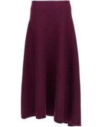 Jil Sander - High-Waist A-Line Midi Skirt - Lyst